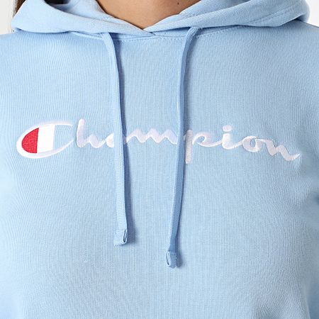 Champion - Felpa con cappuccio da donna 117111 Azzurro