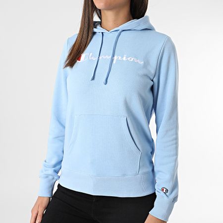 Champion - Felpa con cappuccio da donna 117111 Azzurro