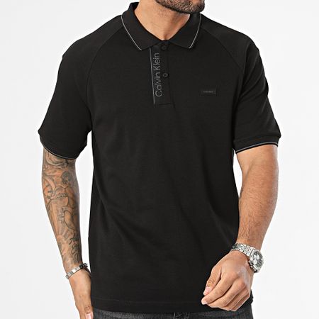 Calvin Klein - Polo a maniche corte con abbottonatura 2463 Nero