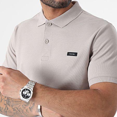 Calvin Klein - Polo manica corta Stretch Pique Slim 1196 Taupe