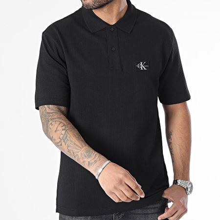 Calvin Klein - Polo manica corta relaxed fit 5433 nero