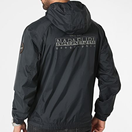 Napapijri - Giacca con cappuccio e zip Cloudy A4HPP Nero