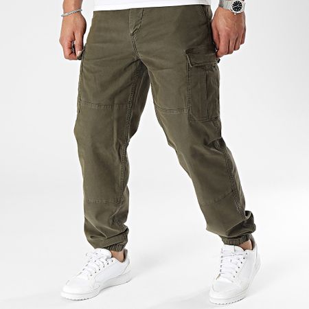 Tommy Hilfiger - Pantaloni Cargo in gabardina 5192 Verde Khaki