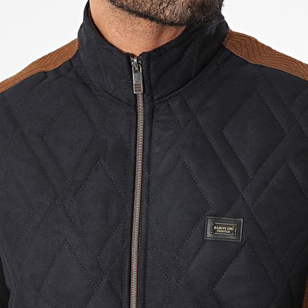 Classic Series - Giacca con zip senza maniche marrone navy