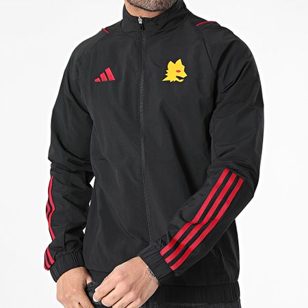 Adidas Sportswear - AS Roma IR0281 Giacca con zip a righe nere