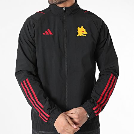 Adidas Sportswear - AS Roma IR0281 Giacca con zip a righe nere