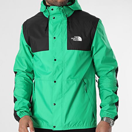 The North Face - Giacca a vento verde montagna con cappuccio