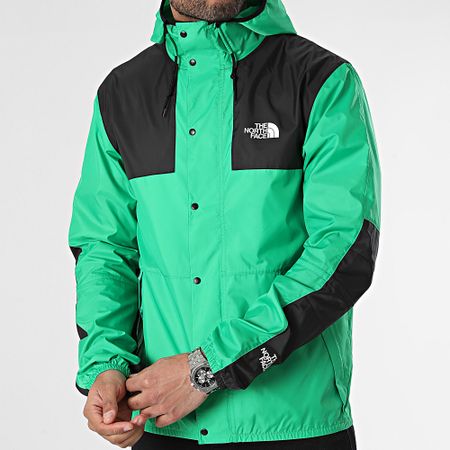 The North Face - Giacca a vento verde montagna con cappuccio