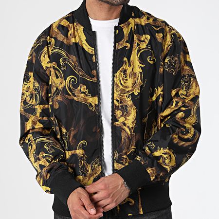 Versace Jeans Couture - Giacca bomber reversibile 76GAS407-CQS85 Nero Giallo Rinascimento