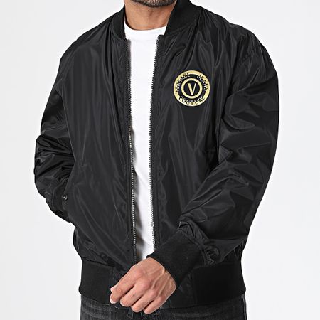 Versace Jeans Couture - Giacca bomber reversibile 76GAS407-CQS85 Nero Giallo Rinascimento