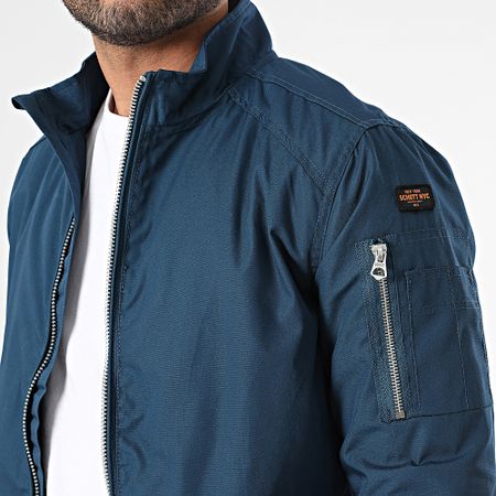 Schott NYC - Kenny SLIM FIT Giacca con zip Blu petrolio