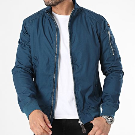 Schott NYC - Kenny SLIM FIT Giacca con zip Blu petrolio