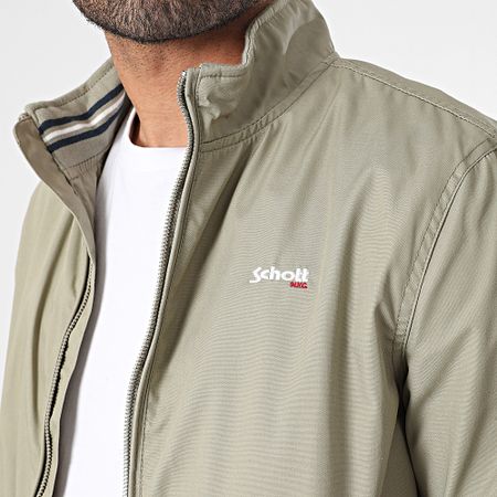 Schott NYC - Giacca con zip Kenton verde cachi chiaro