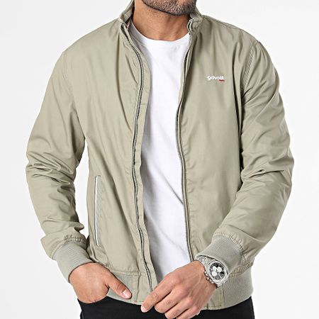 Schott NYC - Giacca con zip Kenton verde cachi chiaro