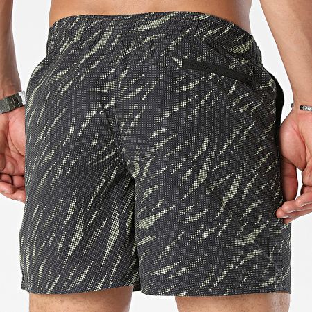Reebok - L5-71069 Pantaloncini da bagno nero giallo
