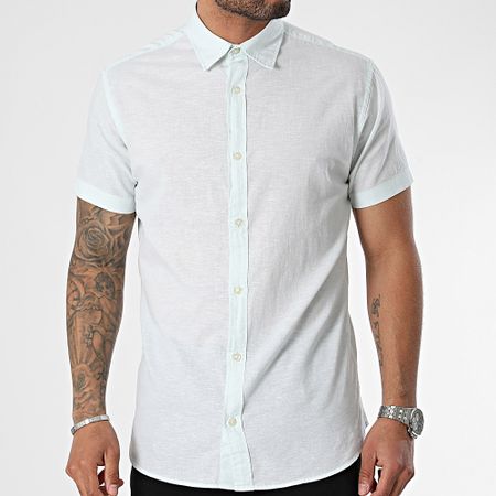 Jack And Jones - Camicia a maniche corte in lino verde chiaro