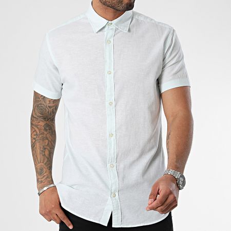 Jack And Jones - Camicia a maniche corte in lino verde chiaro