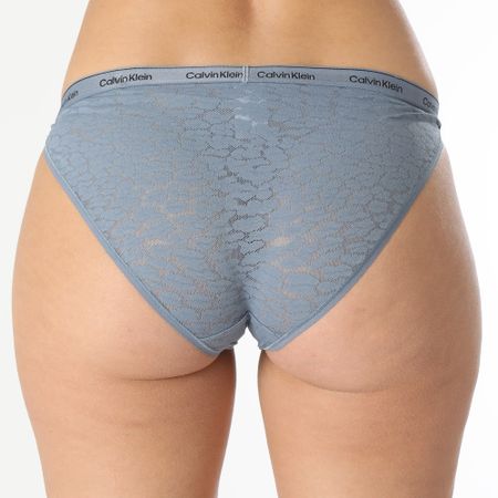 Calvin Klein - Mutandine di pizzo da donna QD5213E Grigio