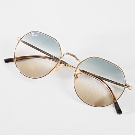 Ray-Ban - Jack RB3565 Occhiali da sole Oro Grigio Marrone Gradiente