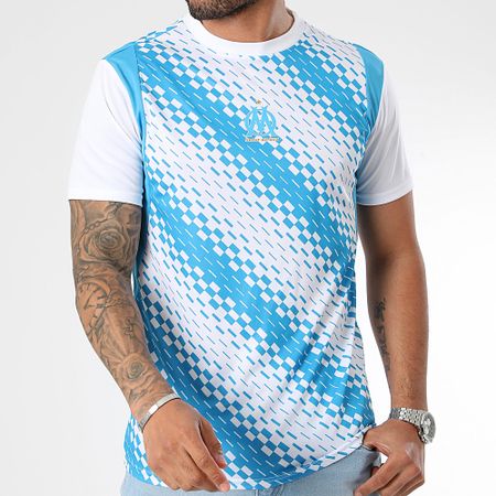 OM - M23090C Maglia da calcio bianca azzurra