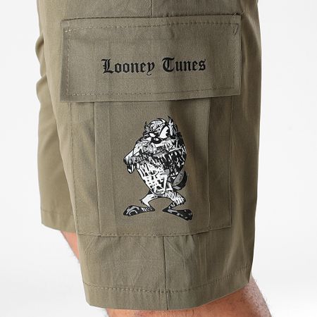 Looney Tunes - Taz Graffiti Army Cargo Shorts Khaki Verde