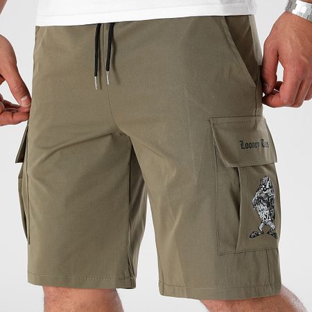 Looney Tunes - Taz Graffiti Army Cargo Shorts Khaki Verde