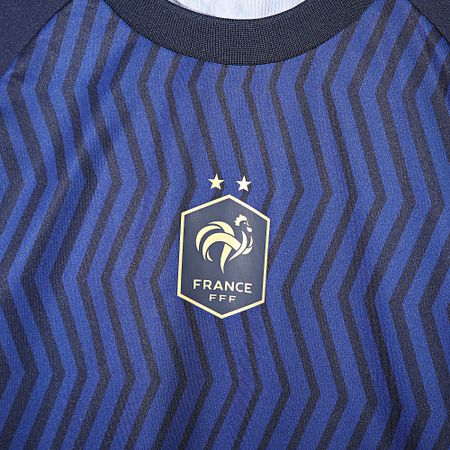 FFF - Set di maglietta da calcio e pantaloncini da jogging da bambino Francia blu navy rosso
