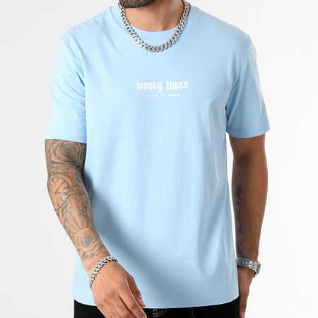 Looney Tunes - Tee Shirt Oversize Bugs Bunny Colore Spray Blu Pastello