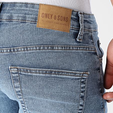 Only And Sons - MBD Pantaloncini di jeans con trama in denim blu