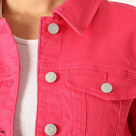 Vero Moda - Giacca Jeans Crop Soya Donna Rosa Fucsia