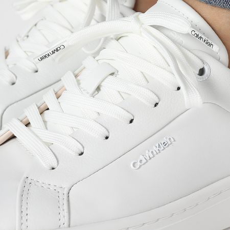 Calvin Klein - Cupsole Lace Up Sneakers Donna HW0HW02119 Triplo Bianco