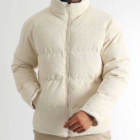 LBO - 1337 Giacca imbottita in velluto a coste beige chiaro