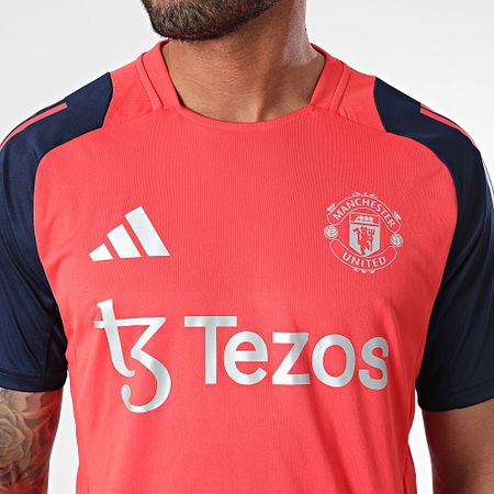 Adidas Sportswear - Maglietta Manchester United IT2011 Rosso Argento
