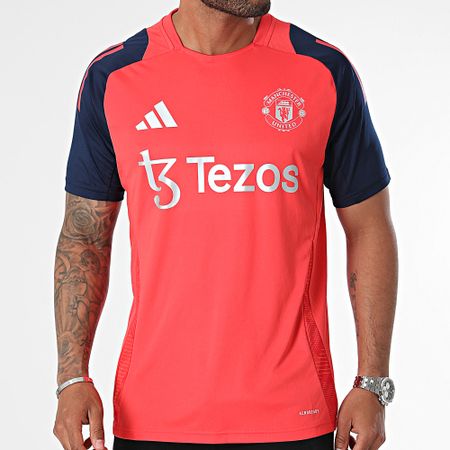 Adidas Sportswear - Maglietta Manchester United IT2011 Rosso Argento