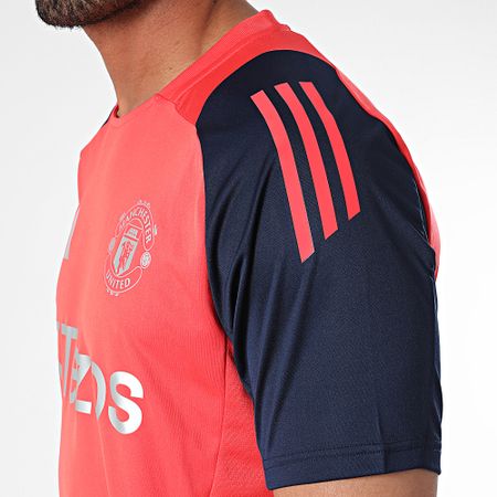 Adidas Sportswear - Maglietta Manchester United IT2011 Rosso Argento