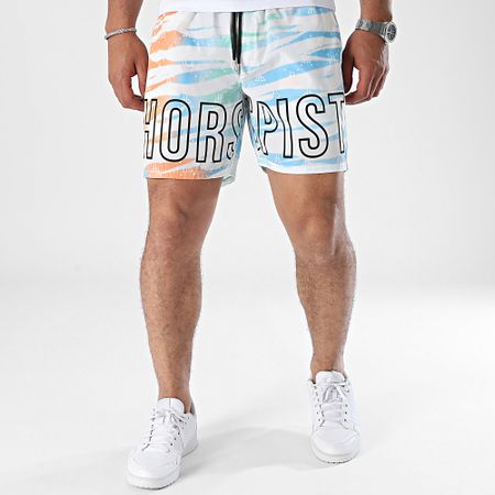 Classic Series - Pantaloncini da jogging Ibiza Bianco Azzurro Arancione Verde chiaro
