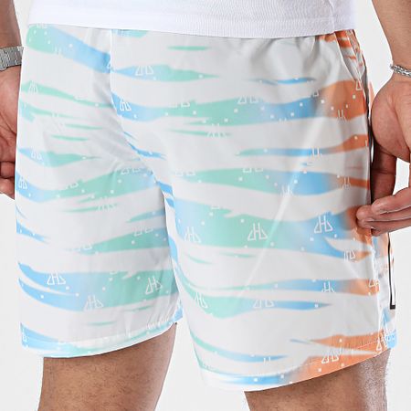 Classic Series - Pantaloncini da jogging Ibiza Bianco Azzurro Arancione Verde chiaro