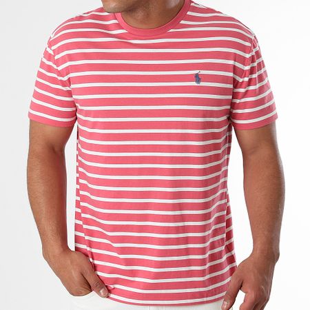 Polo Ralph Lauren - Camicia Tee Stripes Original Player Rosso Bianco