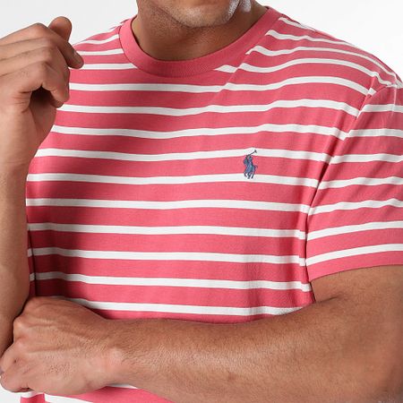 Polo Ralph Lauren - Camicia Tee Stripes Original Player Rosso Bianco