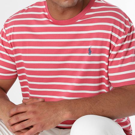 Polo Ralph Lauren - Camicia Tee Stripes Original Player Rosso Bianco