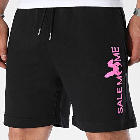 Sale Môme Paris - Pantaloncini da jogging Heritage Edition Rabbit Nero Rosa Fluo