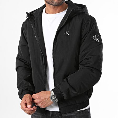 Calvin Klein - 5596 Giacca nera con cappuccio e zip