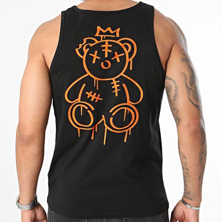 Sale Môme Paris - Canotta King Teddy Nero Arancione
