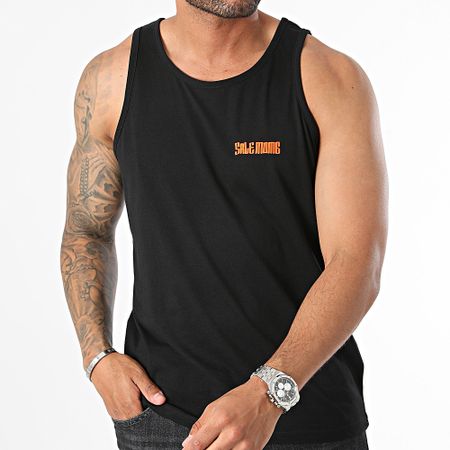 Sale Môme Paris - Canotta King Teddy Nero Arancione