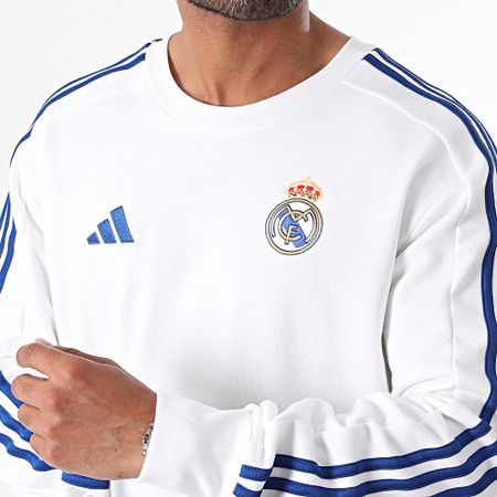 Adidas Sportswear - Felpa con girocollo Real Madrid IT3800 Bianco