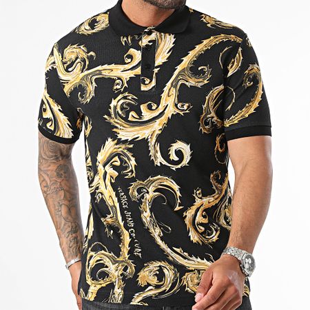 Versace Jeans Couture - Polo manica corta 77GAG6S0-JS390 Nero Rinascimento