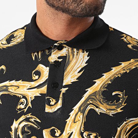 Versace Jeans Couture - Polo manica corta 77GAG6S0-JS390 Nero Rinascimento