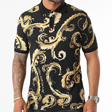 Versace Jeans Couture - Polo manica corta 77GAG6S0-JS390 Nero Rinascimento
