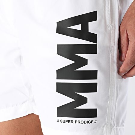 Super Prodige - Pantaloncini da bagno MMA Bianco Nero