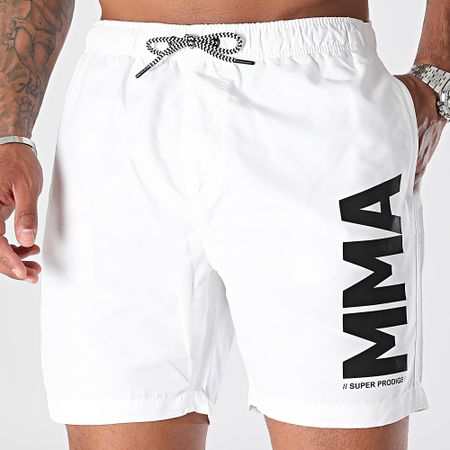 Super Prodige - Pantaloncini da bagno MMA Bianco Nero